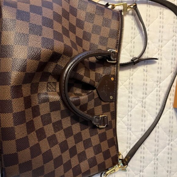 Louis Vuitton N41546 Siena MM Damier Ebene Top Handle Shoulder Bag with Strap - Picture 4 of 7
